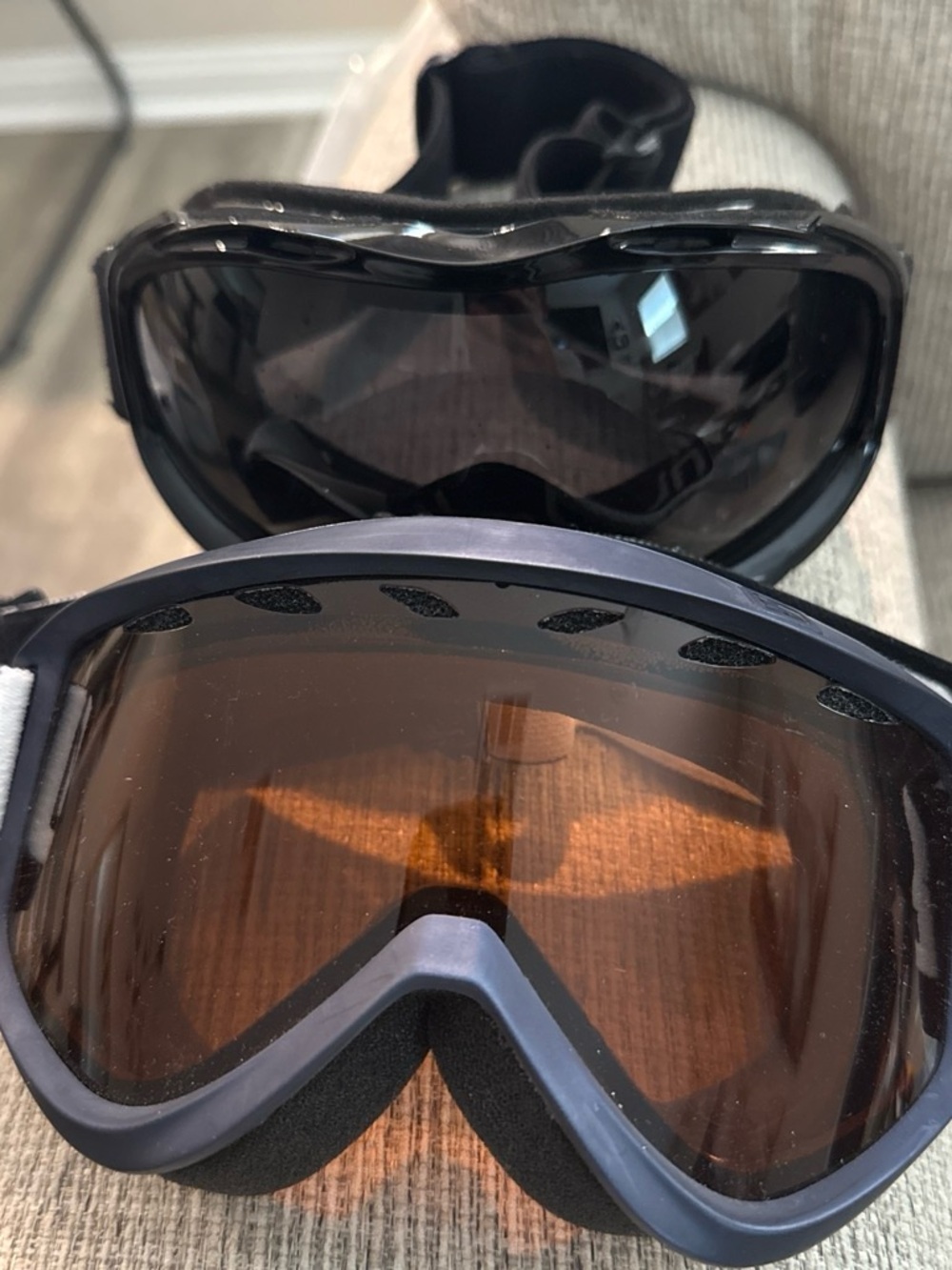 Scott Black Snow Goggles with Brown/Amber Lenses